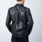 Diran Classic Leather Jacket // Black (L)