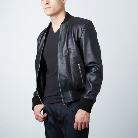 K2 Sheepskin Bomber Jacket // Black (XS)