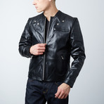 Karakoram Perfect Fit Leather Jacket // Black (XS)