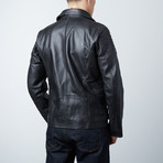 Naltar Biker Leather Jacket // Black (XS)