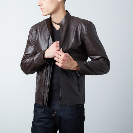 Deosai Leather Jacket // Brown (XS)