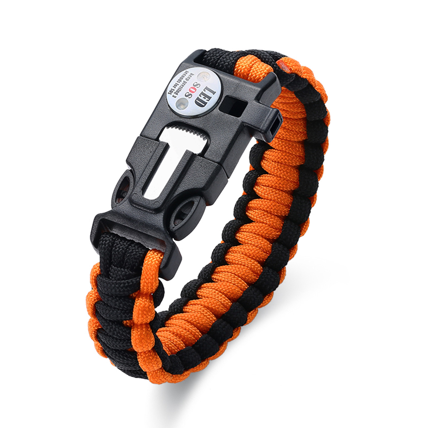 Survival Gear Paracord Bracelet // Orange + Black - Rubique - Touch of ...