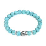Blue Marble Buddha Chakra Bracelet