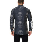 Luxor Funky Skull Dress Shirt // Black (XL)