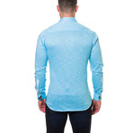 Wall Street Jersey Dress Shirt // Blue (L)