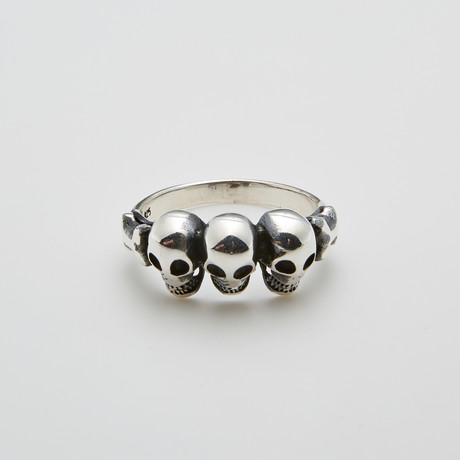 3 Headed Skull Ring (Size: 9)