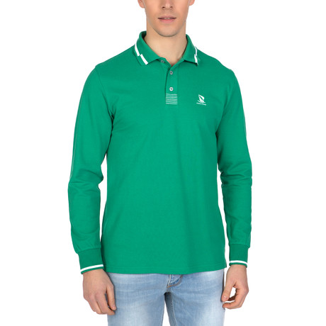 Lazarus Polo Long Sleeve Shirt // Green (XS)