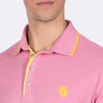 Duke Polo Short Sleeve Shirt // Pink + Yellow (S)