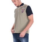 Zeke Polo Short Sleeve Shirt // Light Khaki (L)