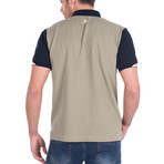 Zeke Polo Short Sleeve Shirt // Light Khaki (L)