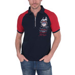 Gunner Polo Short Sleeve Shirt // Navy (S)