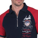 Gunner Polo Short Sleeve Shirt // Navy (S)