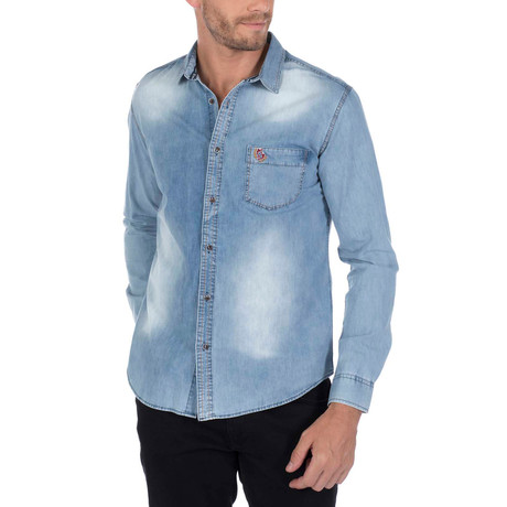 Thorn Denim Shirt // Light Blue (S)
