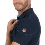 Caspian Polo Short Sleeve Shirt // Navy (S)