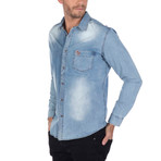 Thorn Denim Shirt // Light Blue (S)
