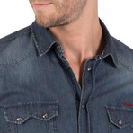 Spike Denim Shirt // Brown (S)