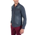 Spike Denim Shirt // Brown (S)