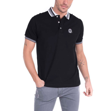 Mekhi Polo Short Sleeve Shirt // Black (S)