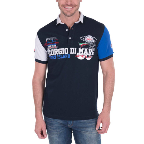 Kane Polo Short Sleeve Shirt // Navy (S)