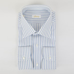Striped Cotton Classic Fit Dress Shirt // Blue (US: 15R)