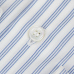 Striped Cotton Classic Fit Dress Shirt // Blue (US: 15R)