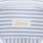 Striped Cotton Classic Fit Dress Shirt // Blue (US: 15R)