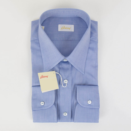 Lawrence Cotton Slim Fit Dress Shirt // Blue (US: 15R)