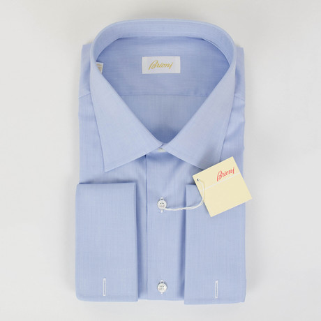 Cotton Slim Fit French Cuff Dress Shirt // Blue (US: 15R)