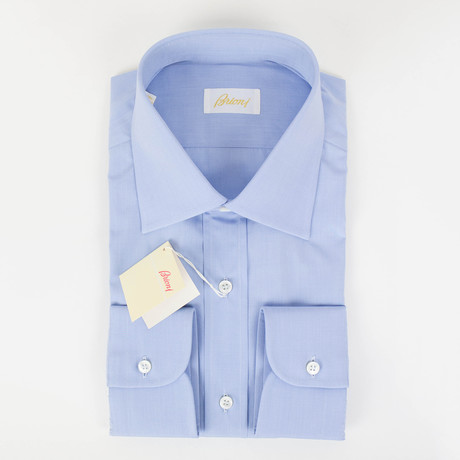 Cotton Slim Fit Dress Shirt // Cornflower Blue (15R)