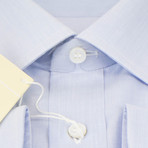 Solid Cotton Slim Fit Dress Shirt // Blue (15R)