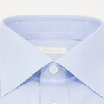 Solid Cotton Slim Fit Dress Shirt // Light Blue (US: 15R)