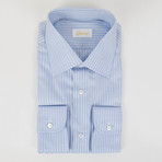 Bengal Striped Cotton Slim Fit Dress Shirt // Blue (15.75)