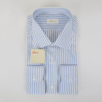 Weston Striped Cotton Slim Fit Dress Shirt // Blue (US: 15.5R)