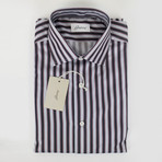 Charlie Striped Cotton Slim Fit Dress Shirt // Gray (US: 17R)