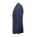 Checkered Wool Blend Sport Coat // Blue (Euro: 50)