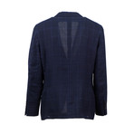 Checkered Wool Blend Sport Coat // Navy (Euro: 50)