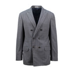 Wool Double Breasted Sport Coat // Gray (Euro: 44)