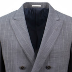 Wool Double Breasted Sport Coat // Gray (Euro: 54)