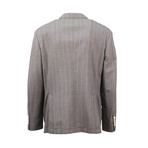 Striped Wool Double Breasted Sport Coat // Gray (Euro: 44)