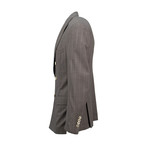 Striped Wool Double Breasted Sport Coat // Brown (Euro: 48)