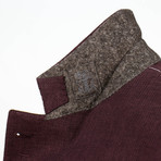 Wool Blend Sport Coat // Burgundy Red (Euro: 50)