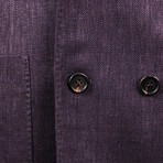 Wool Blend Double Breasted Sport Coat // Purple (Euro: 50)