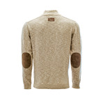Marina 1/4 Zip Sweater // Heather Camel (XL)