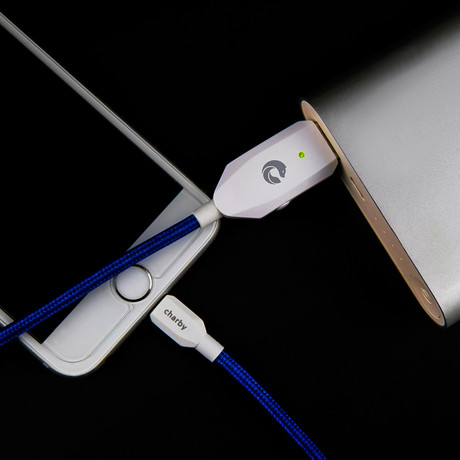 Charby Sense Cable // Ivory Blue (MicroUSB (Android) to USB-A (Android))