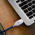 Charby Sense Cable // Ivory Blue (Lightning (iPhone) to USB-A (Android))