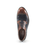 Vail You Textured Wing-Tip Derby // Tan + Black // Tan, Black (Euro: 42)