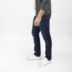 Vermont Athletic Slim Jeans // Dark Wash + Whiskers (36WX32L)