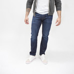 Vermont Athletic Slim Jeans // Dark Wash + Whiskers (36WX32L)