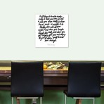 Hemingway Try To Be Alive Quote // Honeymoon Hotel (18"W x 18"H x 0.75"D)