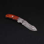 Damascus Liner Lock Folding Knife // 2641